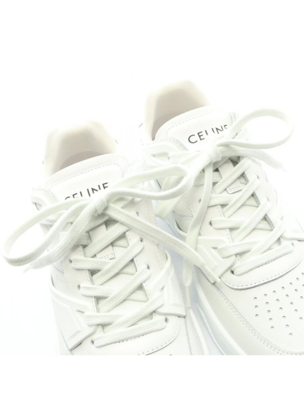 Celine Sneakers Lace Up White Leather - Picture 8 of 9